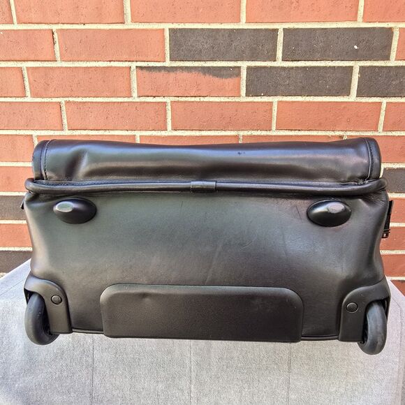 Authentic TUMI Black Leather Compact Wheeled Laptop Briefcase 96102DH $795 - Picture 12 of 13